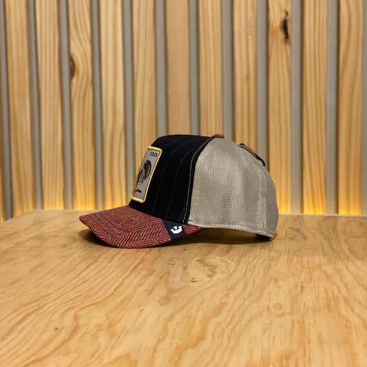 Gorra Goorin Bros Cock Moon Azul Beige Rojo Unitalla