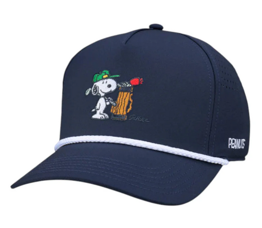 Gorra Black Clover Snoopy golf bag 5 panel mid rope Ajustable