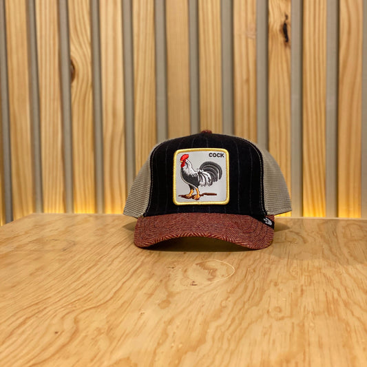 Gorra Goorin Bros Cock Moon Azul Beige Rojo Unitalla