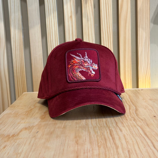 Gorra Goorin Bros Dragon Royalty Vino Gamuza Suede Unitalla