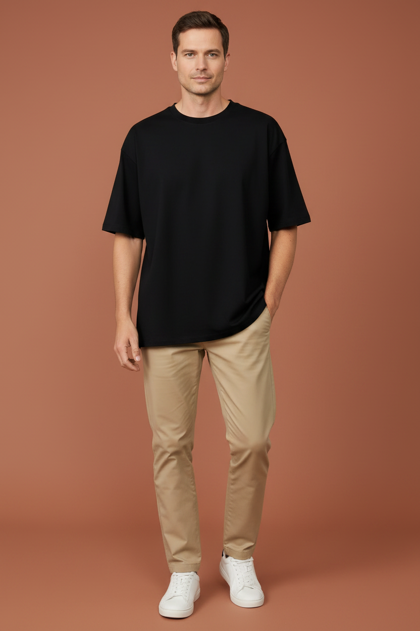 Playera Rutz Oversize Negro