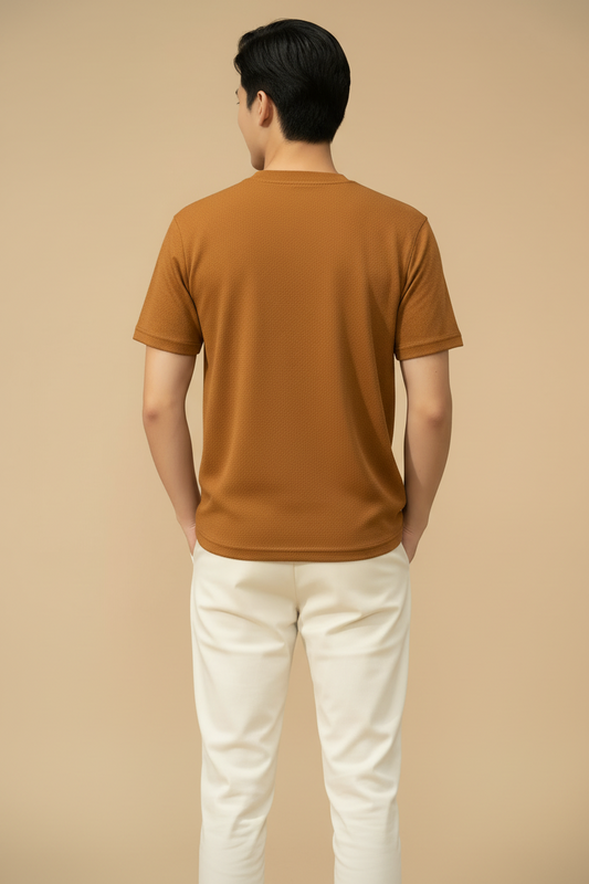 Playera Rutz Waffle Tabaco