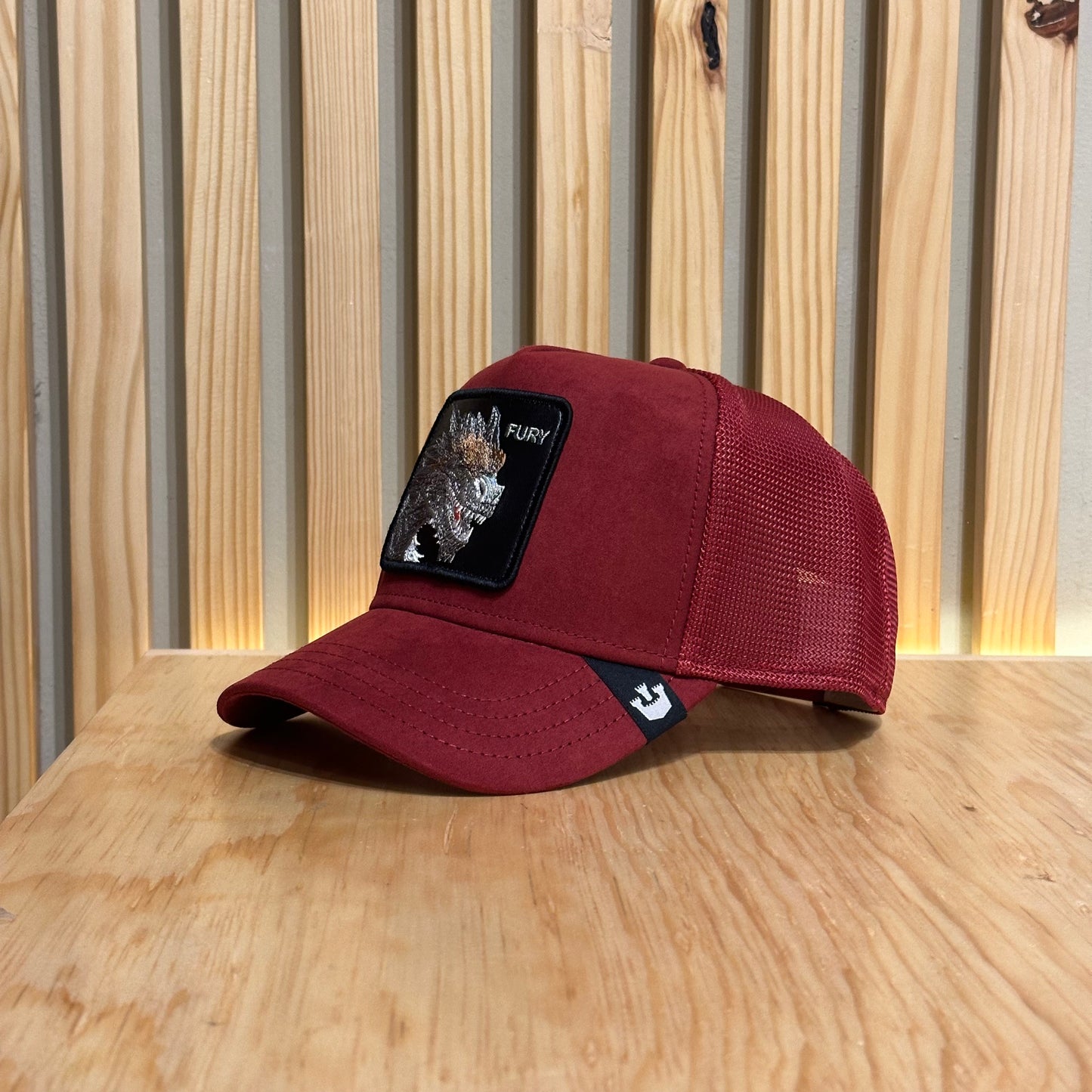 Gorra Goorin Bros Fury Vino Gamuza Suede Unitalla