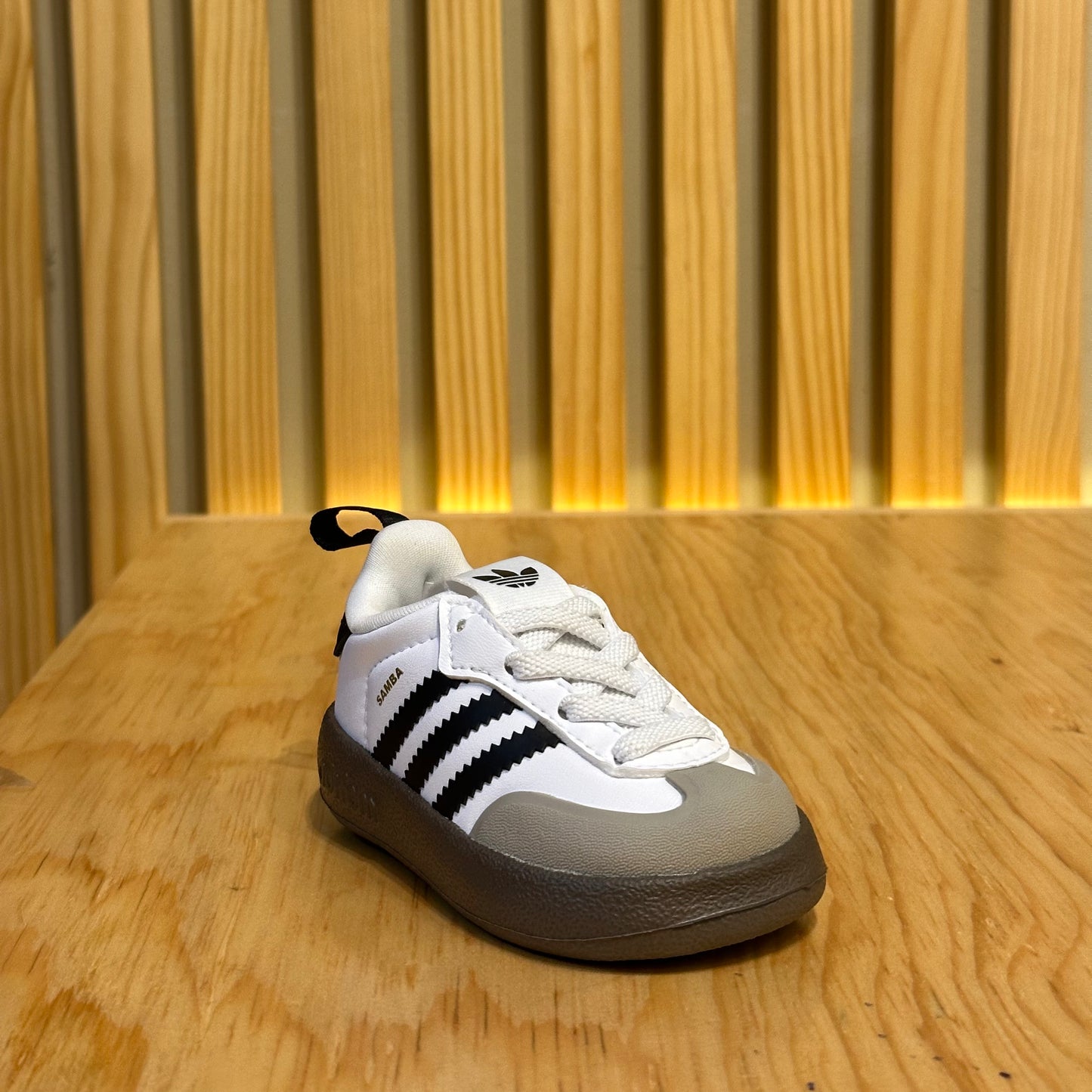 Tenis Adidas Adifoam Samba 360 I Blanco Negro IH3506 Bebe KIDS