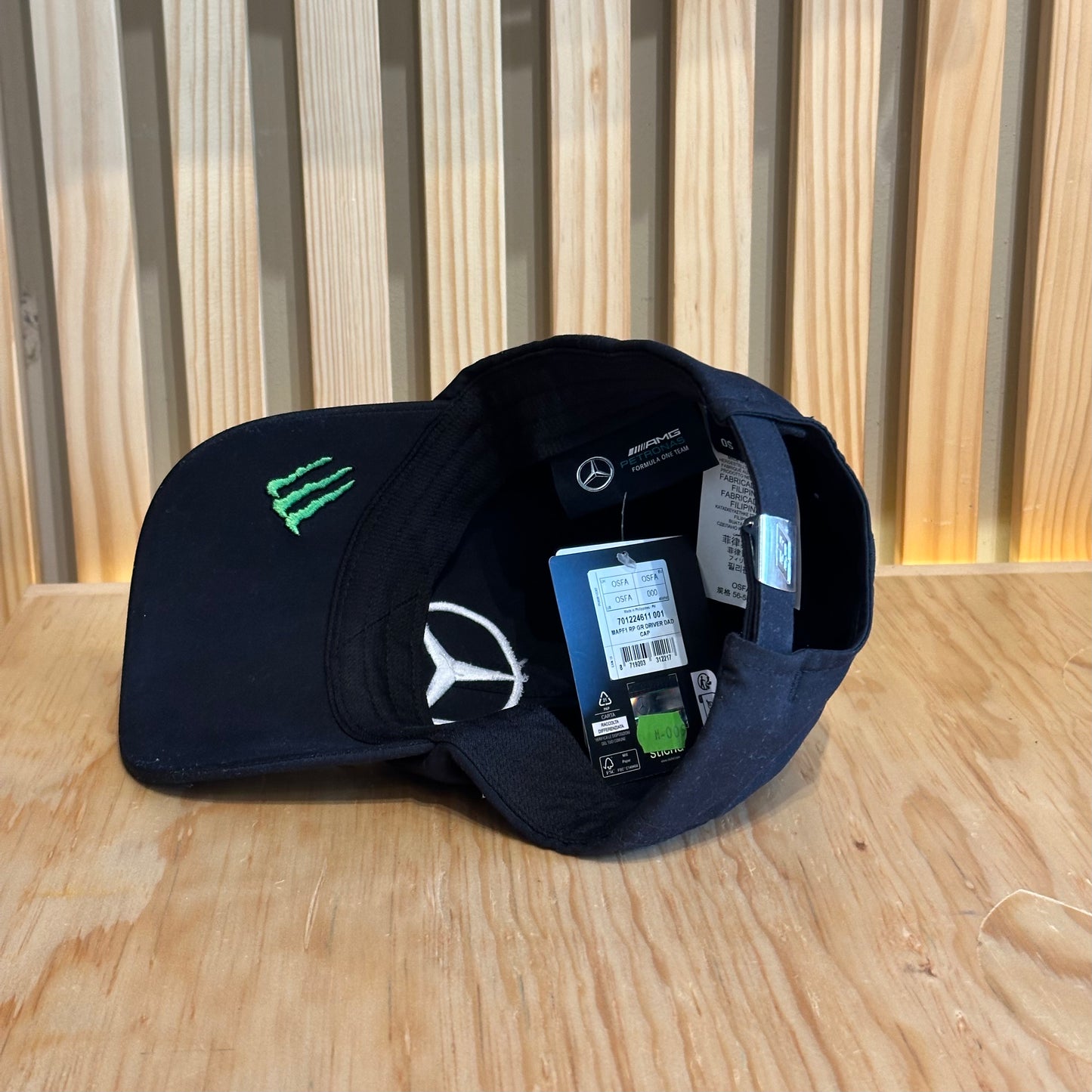 Gorra Mercedes Mapf1 rp Gr Driver Dad 701224611 001 Negro Blanco Unitalla