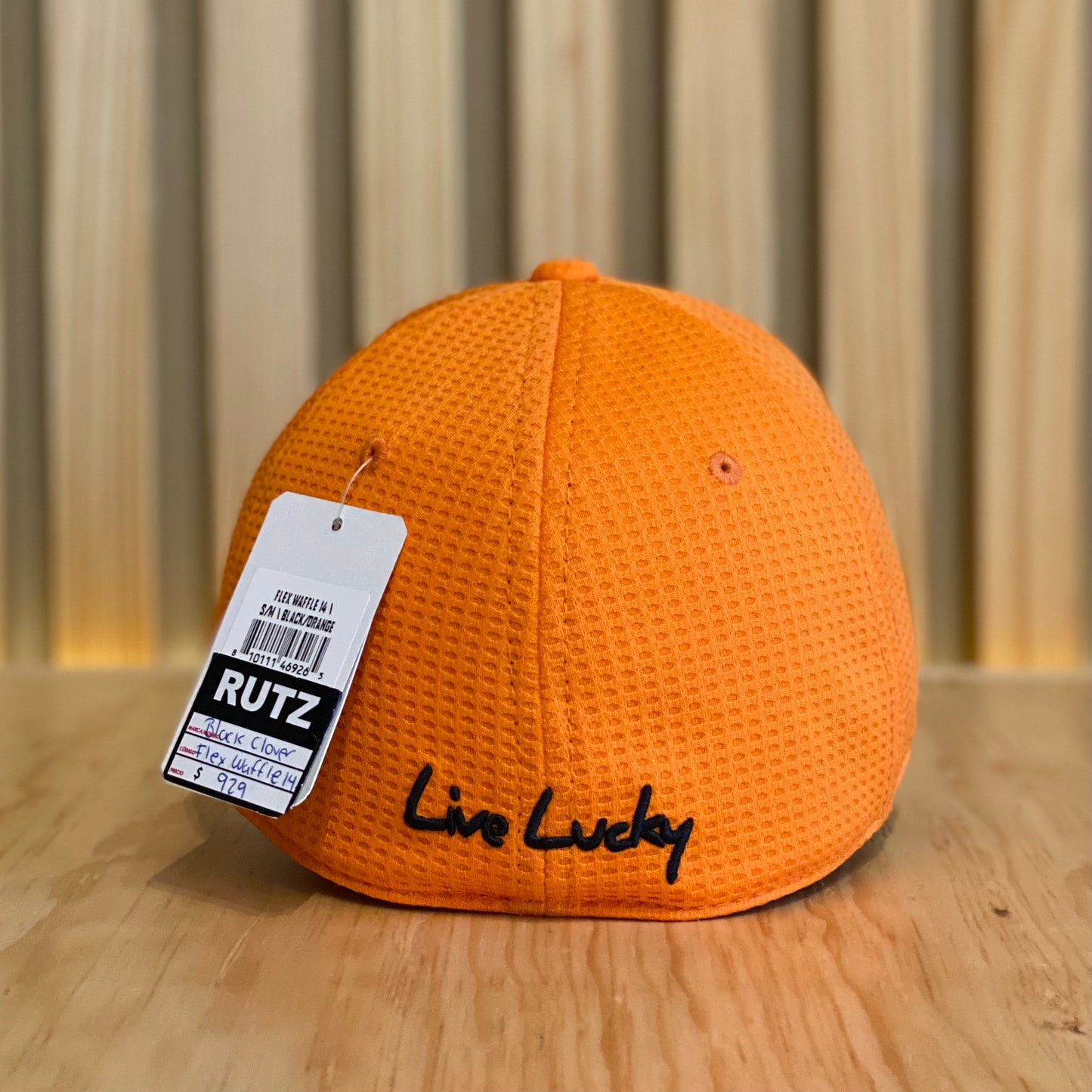 Gorra Black Clover Bc Flex Waffle 14 Naranja Negro