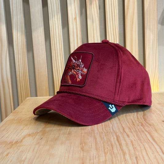 Gorra Goorin Bros Dragon Royalty Vino Gamuza Suede Unitalla