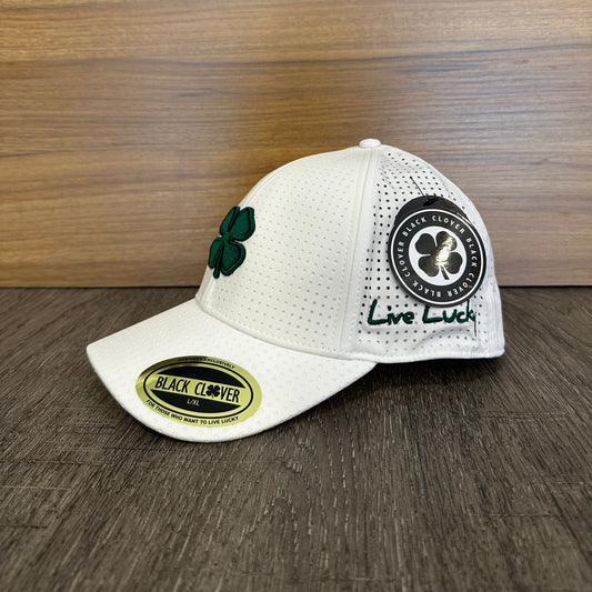 Gorra Black Clover Perf 16 Blanco Verde