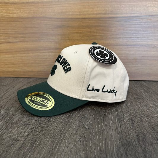 Gorra Black Clover Timeles 3 Beige Verde Ajustable