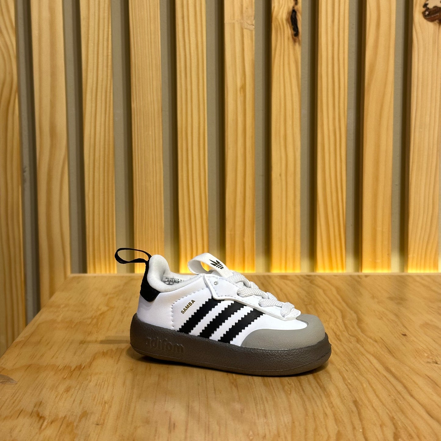 Tenis Adidas Adifoam Samba 360 I Blanco Negro IH3506 Bebe KIDS
