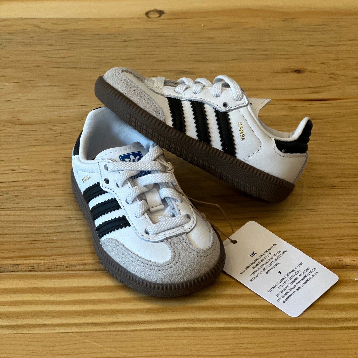 Tenis Adidas Samba OG EL I Clásico Blanco Negro IE3679 Bebe KIDS