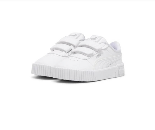Tenis Puma Carina 2.0 Holo 2.0 V Inf 398739 01 Blanco Tornasol Bebe