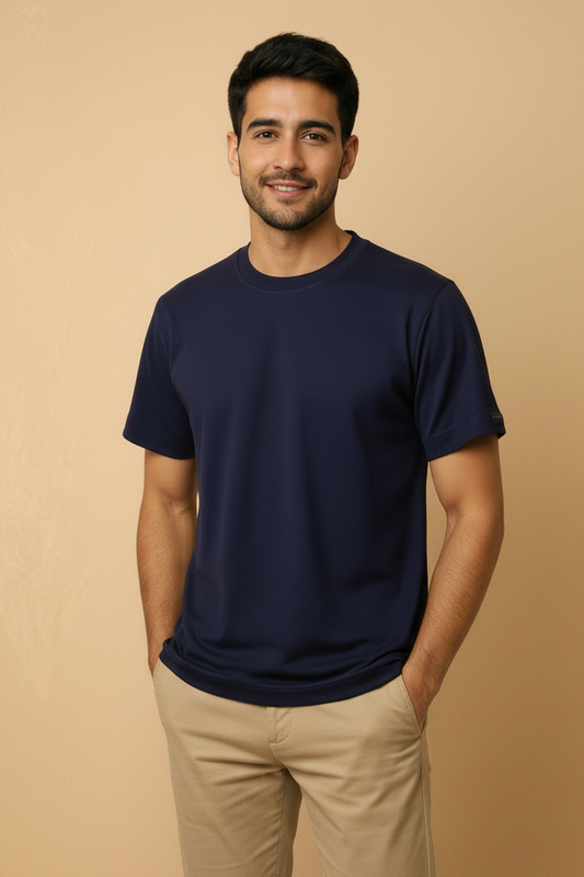 Playera Rutz Waffle Marino