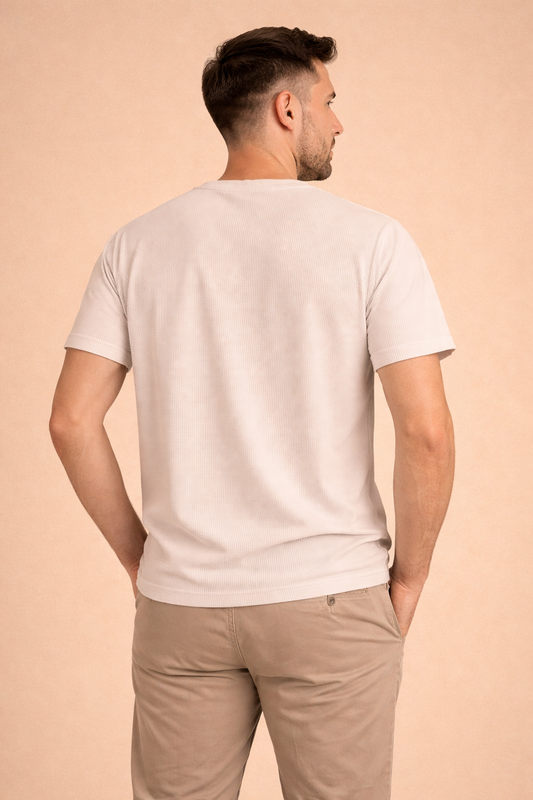 Playera Rutz Waffle Hueso