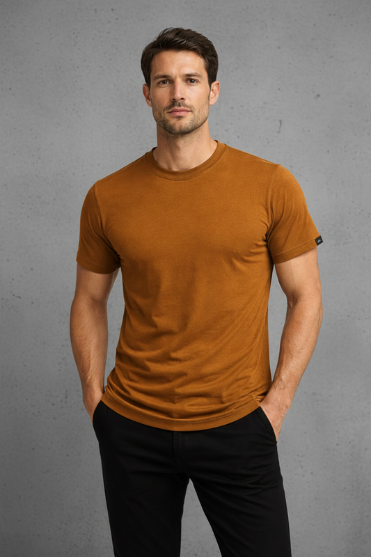 Playera Rutz Básica Tabaco