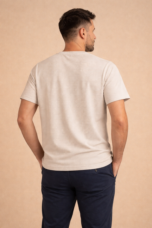 Playera Rutz Waffle Beige