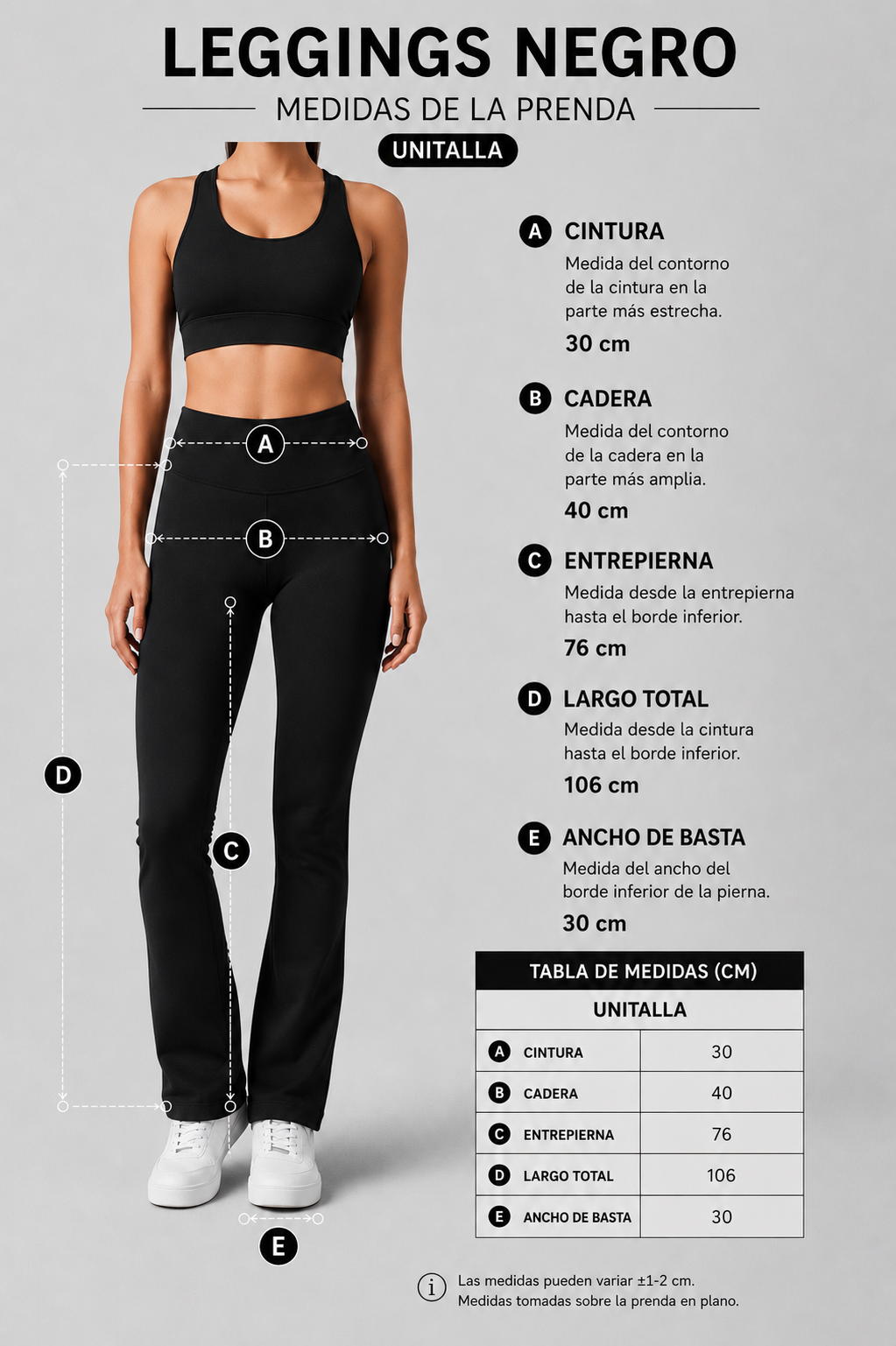 Leggings Flare NØR Unitalla Negro