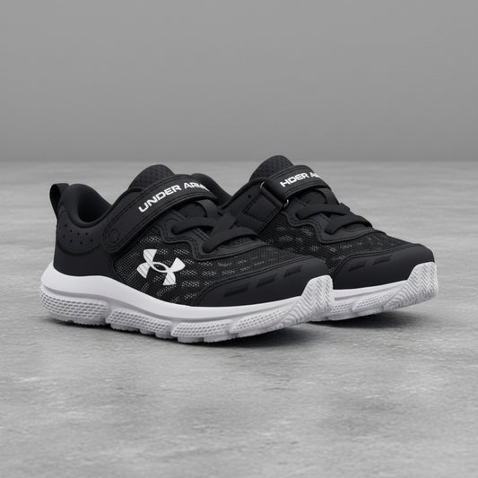 Tenis Under Armour Assert 10 AC 3026184001 Negro Blanco Bebe