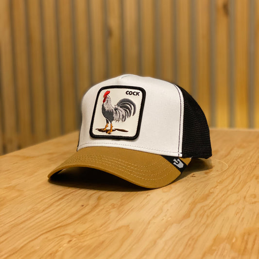 Gorra Goorin Bros Cock Blanco Negro Amarillo