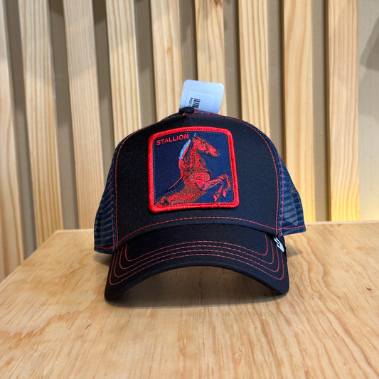 Gorra Goorin Bros Stallion Trip Negro Rojo Azul Unitalla Ajustable