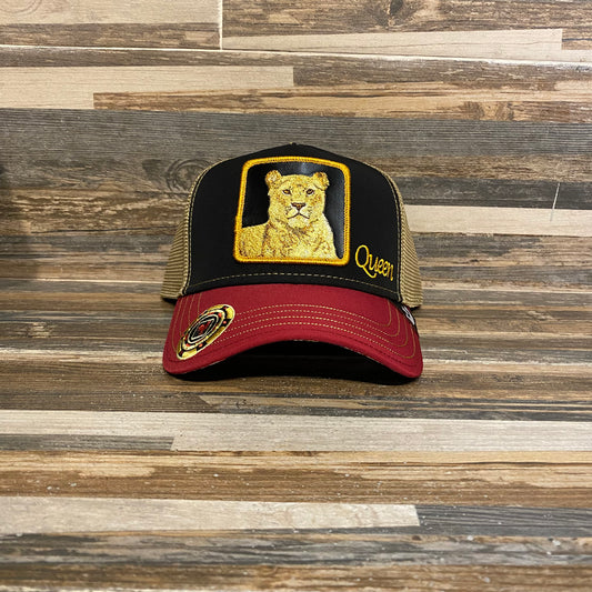 Gorra Goorin bros Queen Blanche Negro rojo dorado