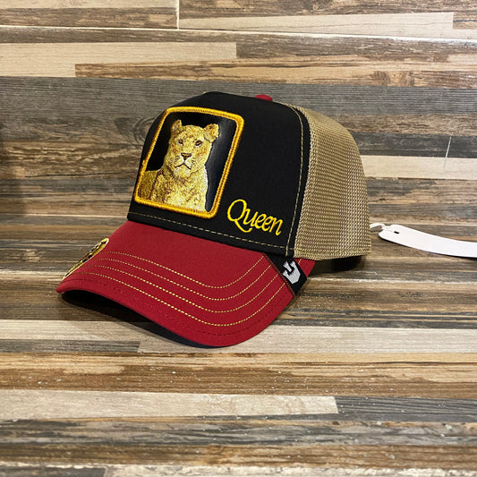 Gorra Goorin bros Queen Blanche Negro rojo dorado