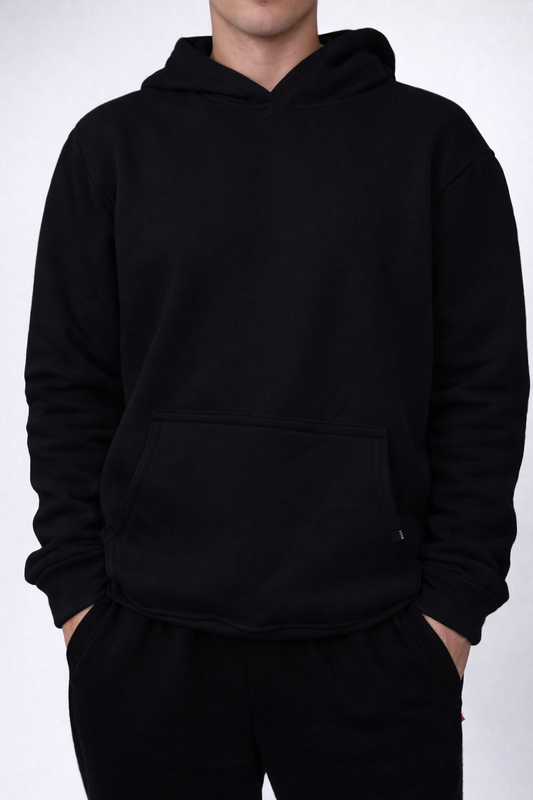Sudadera Hoodie Rutz con Gorro Negro Unisex
