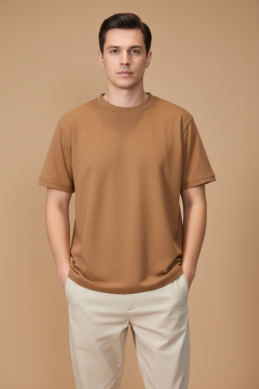 Playera Rutz Waffle Moka