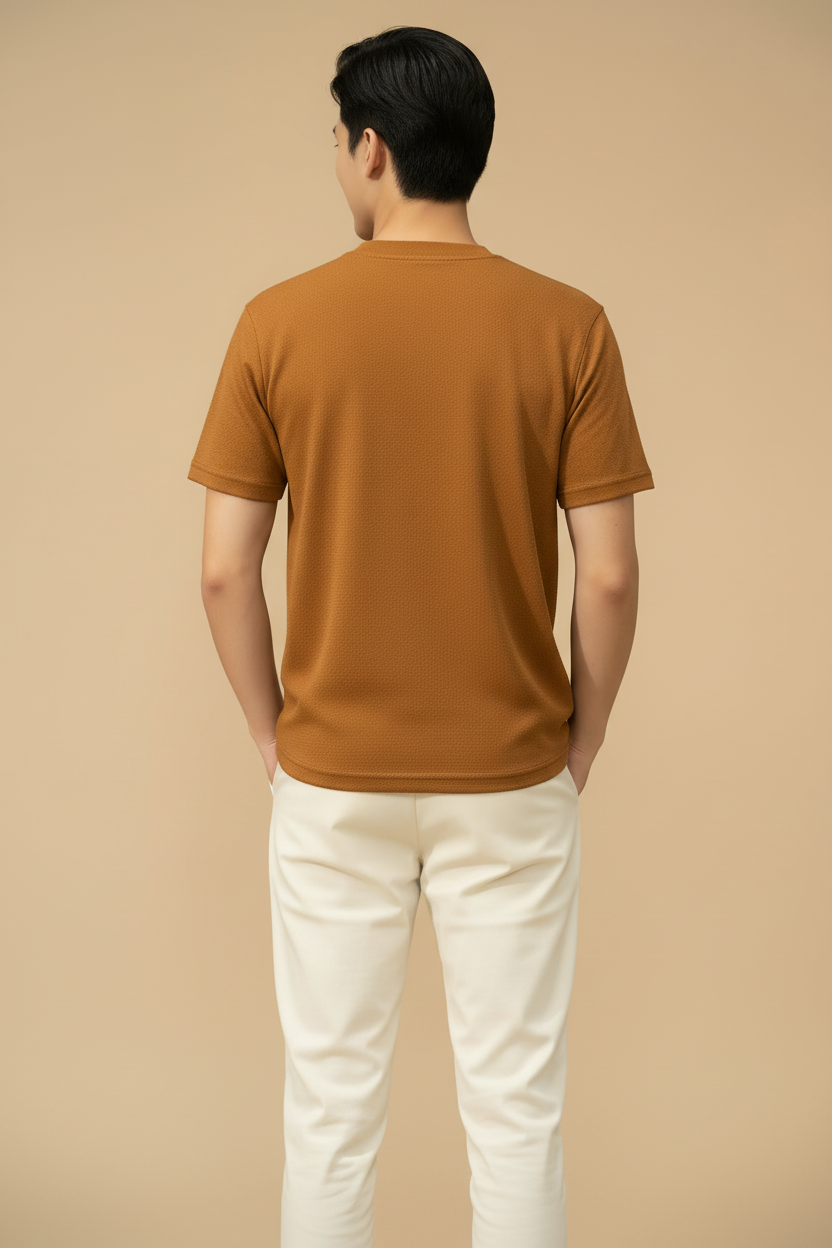 Playera Rutz Waffle Tabaco
