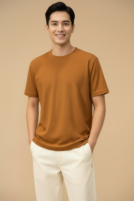 Playera Rutz Waffle Tabaco