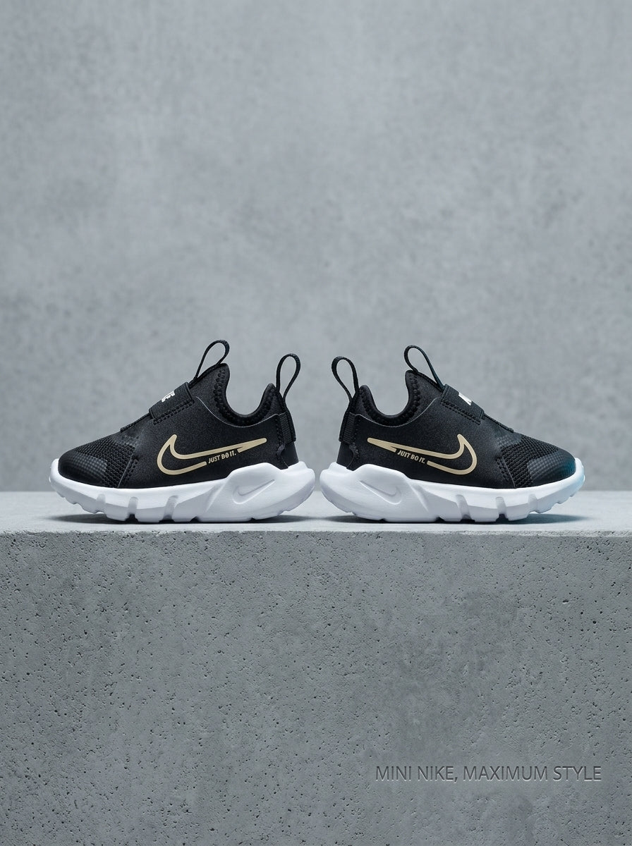Tenis Nike Flex Runner 2 TPV DJ6039 002 Negro Blanco Bebe