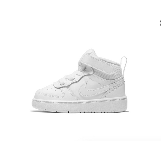 Tenis Nike Court Borough Mid 2 (TDV) CD7784 100 Blanco Bebe