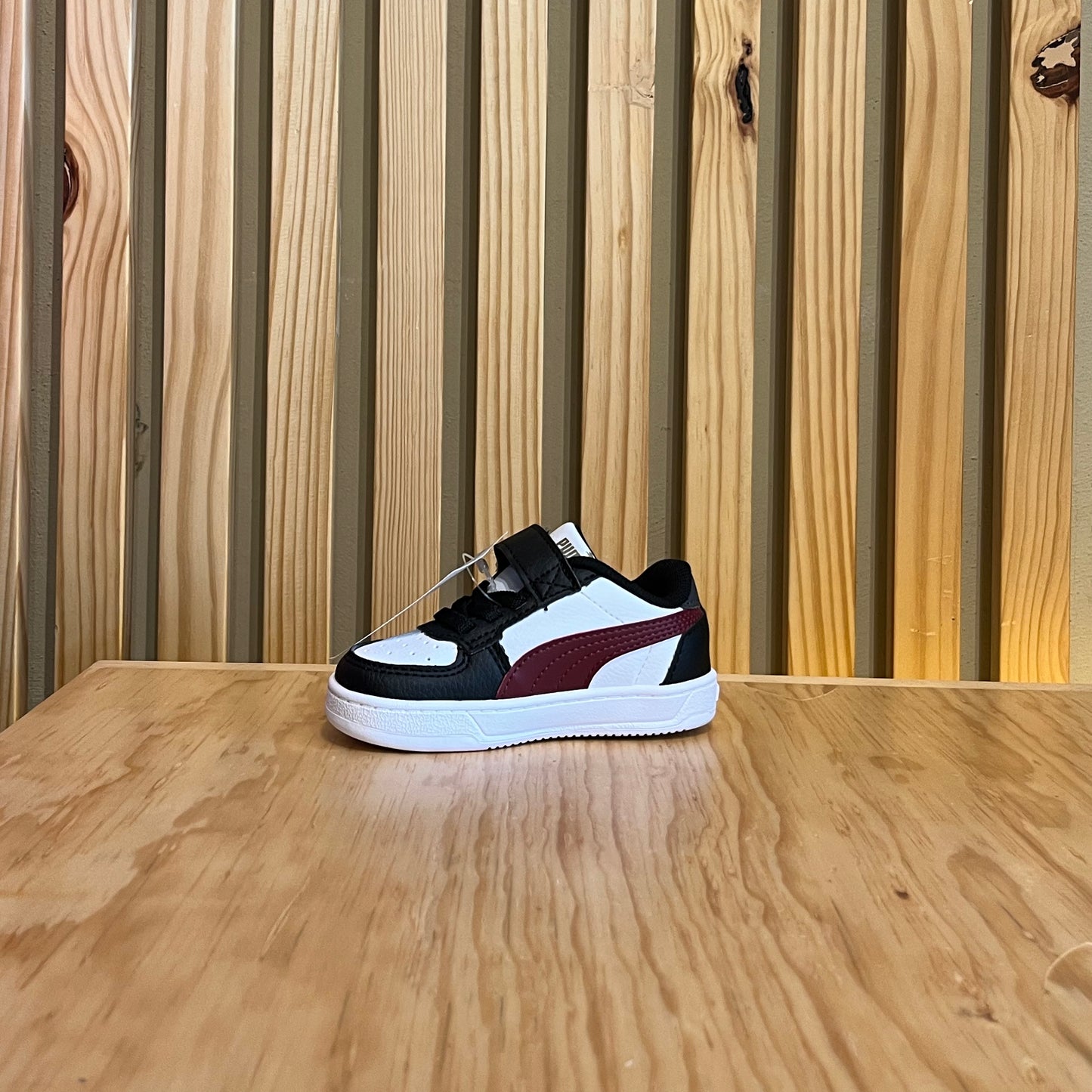 Tenis Puma Caven 2.0 ac+ inf Blanco Negro Vino 393841 59 Bebe
