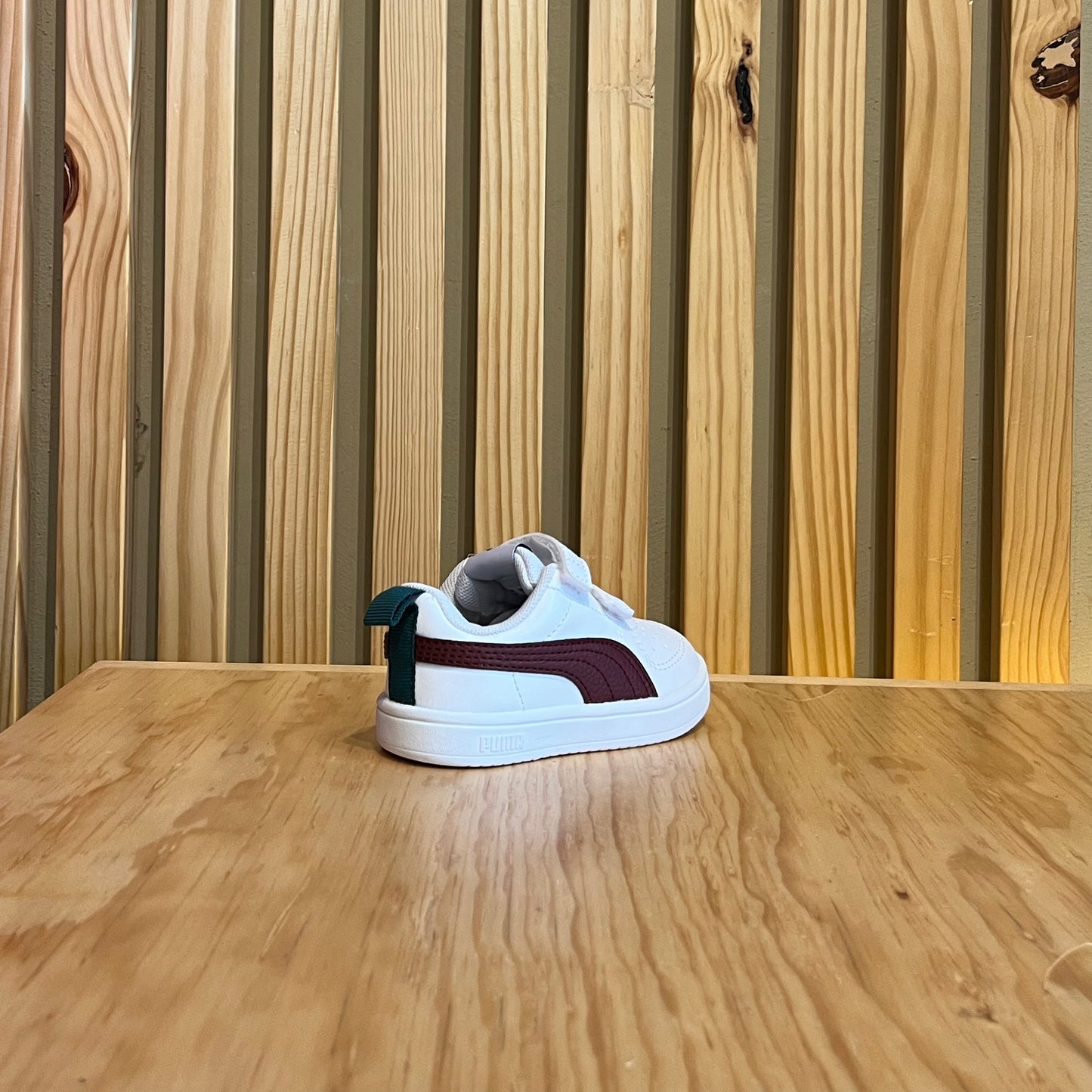 Tenis Puma Rickie V Inf 391328 19 Blanco Vino Verde Bebe