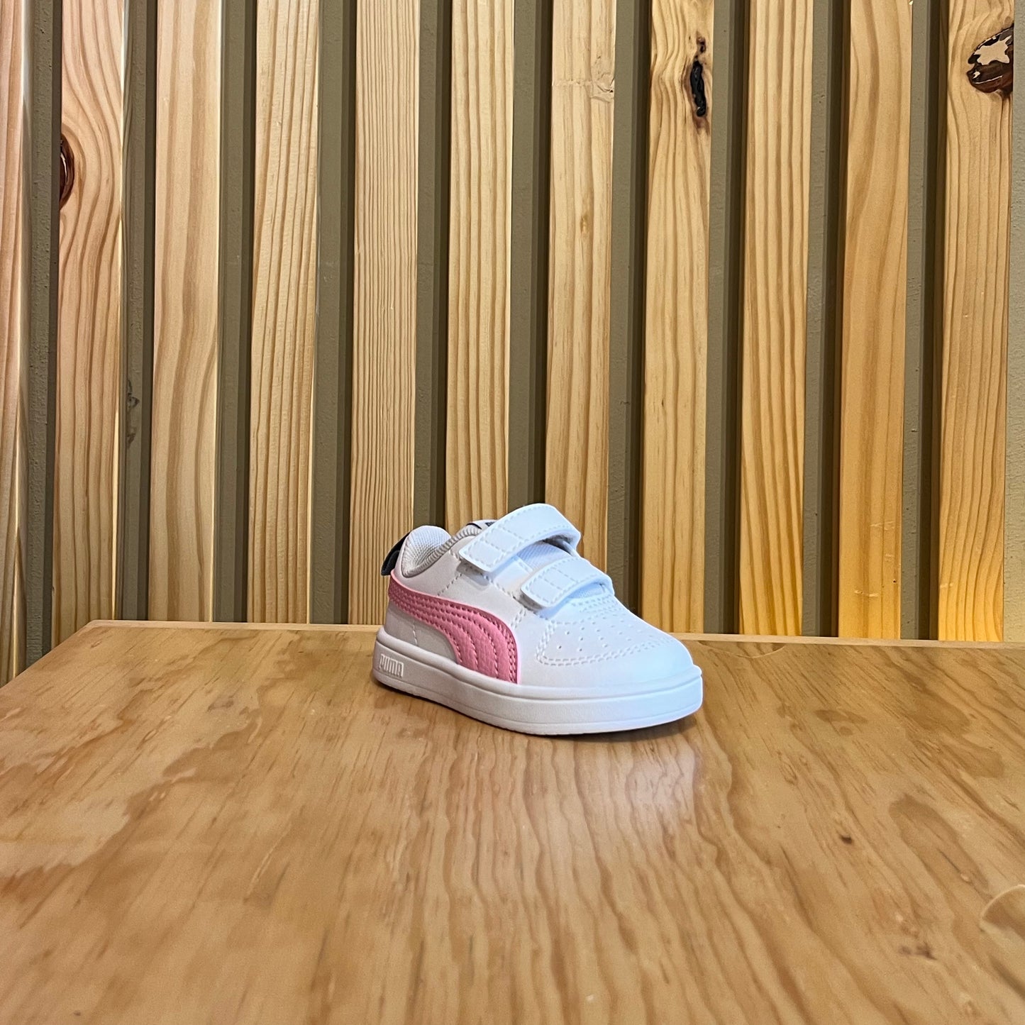 Tenis Puma Rickie V Inf 391328 28 Blanco Rosa Morado Bebe