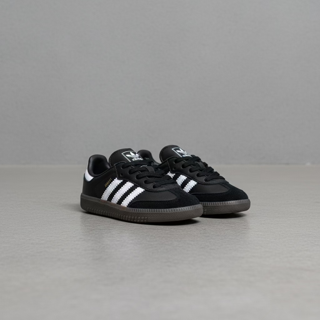 Tenis Adidas Samba Samba OG el i Negro Blanco IE3680 Bebe KIDS