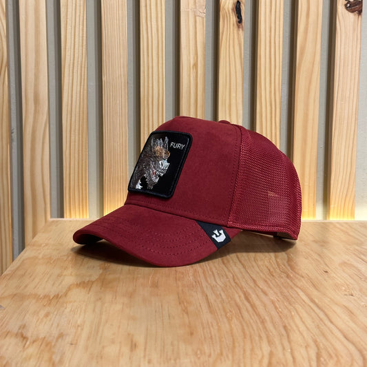 Gorra Goorin Bros Fury Vino Gamuza Suede Unitalla