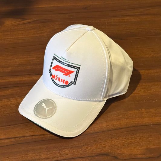 Gorra Puma F1 Mexico BB Cap 025756 01 Blanco Verde Unitalla Ajustable