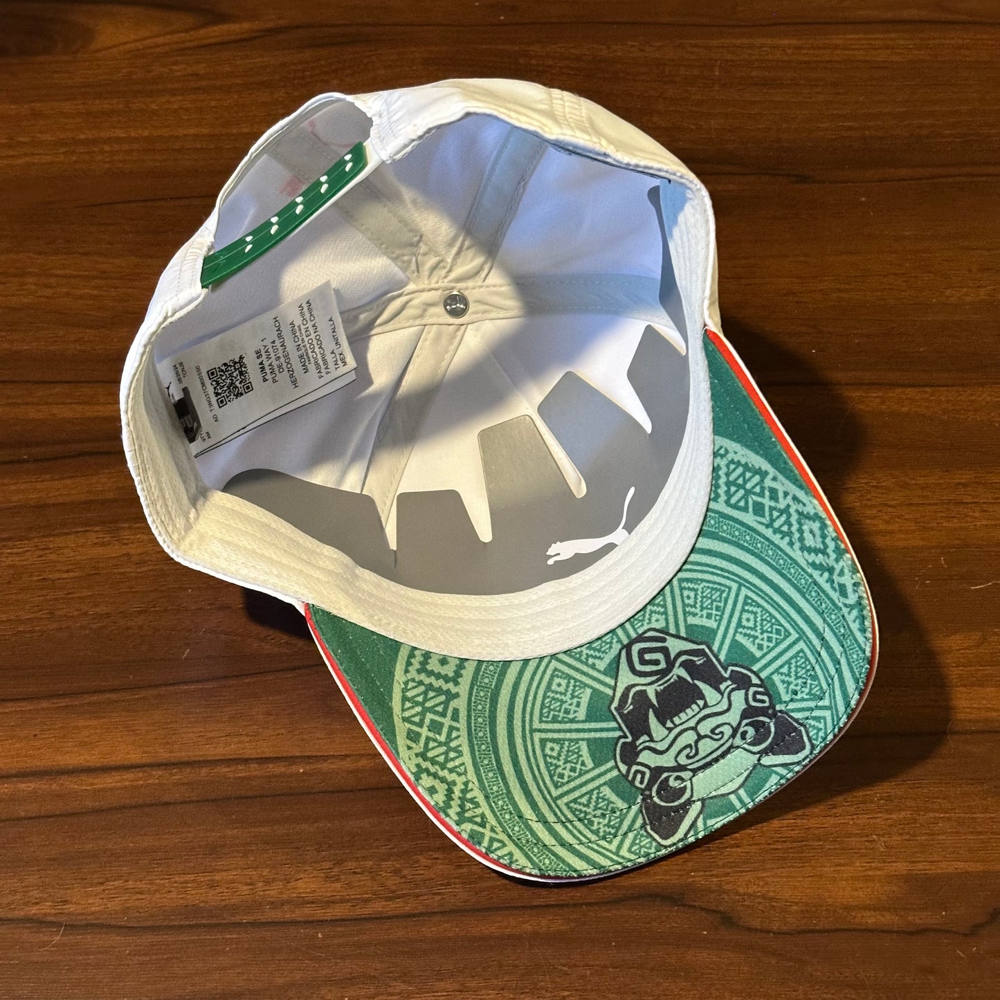 Gorra Puma F1 Mexico BB Cap 025756 01 Blanco Verde Unitalla Ajustable