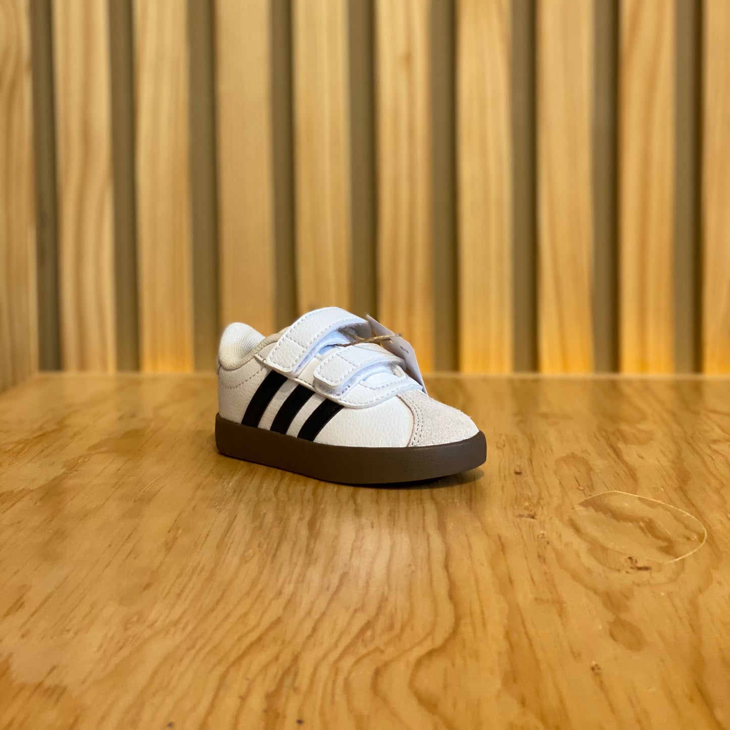 Tenis Adidas VL Court 3.0 CF I ID9157 Blanco Cafe Negro