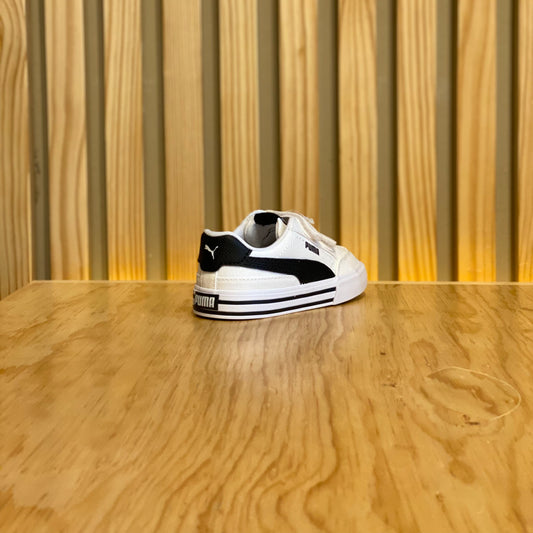 Tenis puma Court Classic Vulc FS V INF 39656102 Blanco Negro
