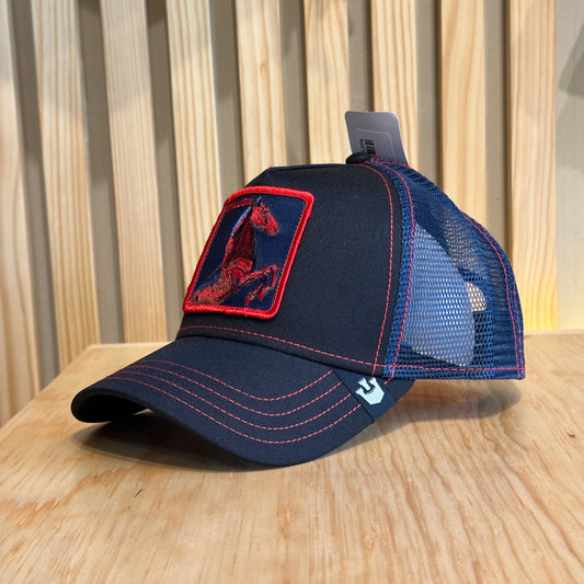Gorra Goorin Bros Stallion Trip Negro Rojo Azul Unitalla Ajustable