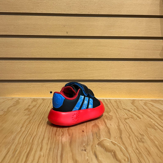 Tenis Adidas Grand court Spiderman CF JQ7828 Negro Bebe