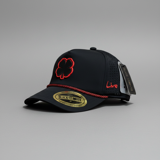 Gorra Black Clover Youth Neon Nights 2 Negro Rojo Ajustable Juvenil