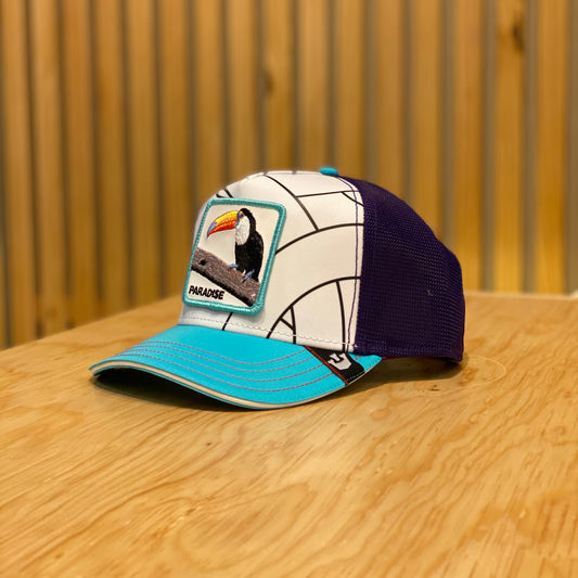 Gorra Goorin Bros Paradise blanco Verde morado