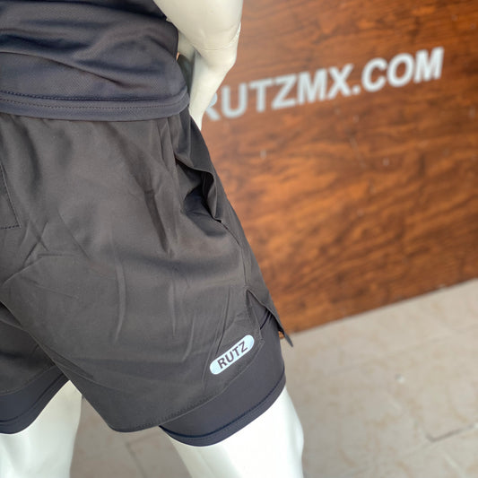 Short Rutz Runner Negro con Licra