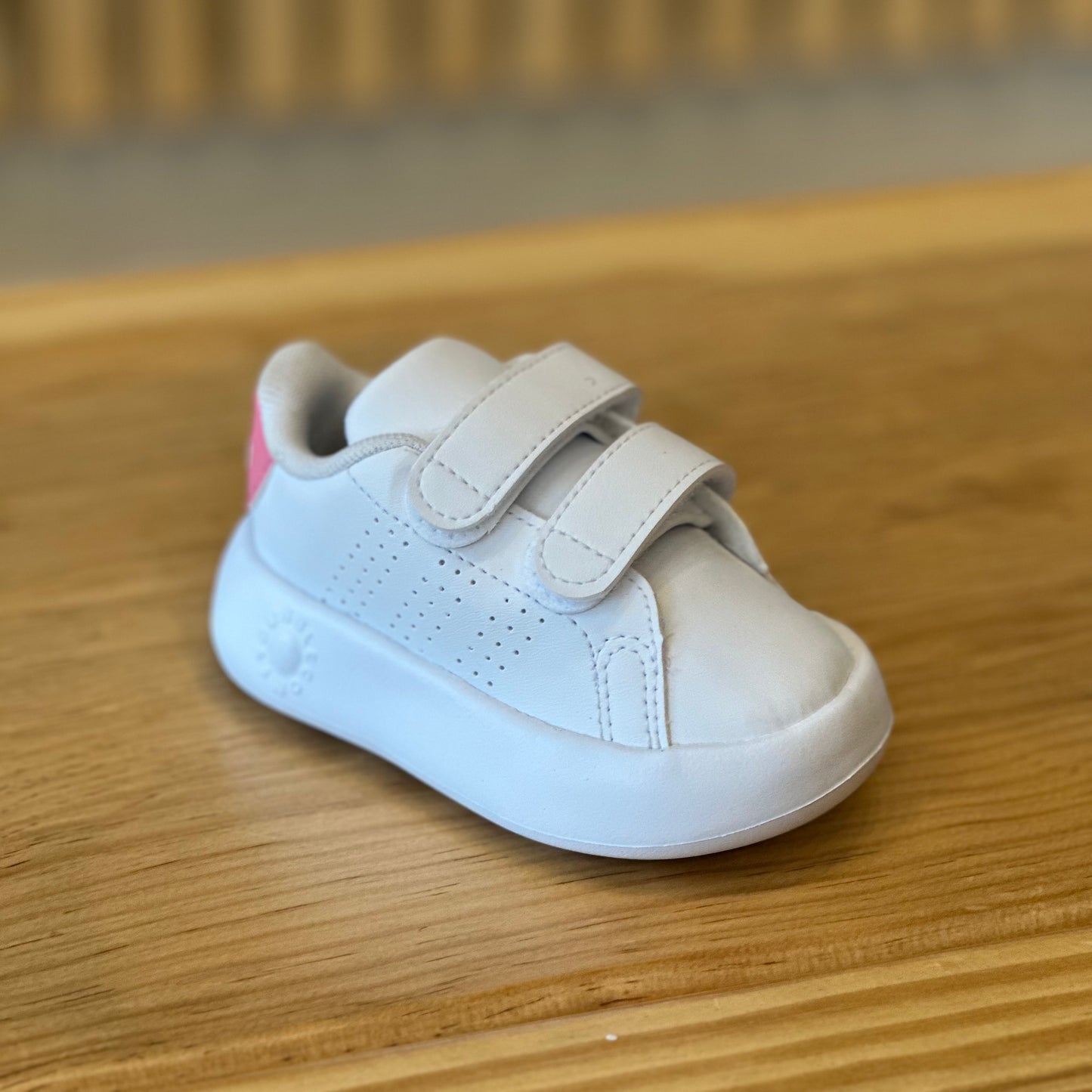 Tenis Adidas Advantage CF I IH4894 Blanco Rosa Bebé