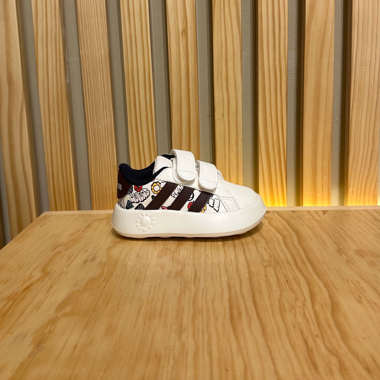 Tenis Adidas Grand Court 2.0 CF I JR5152 Beige Colores Bebe