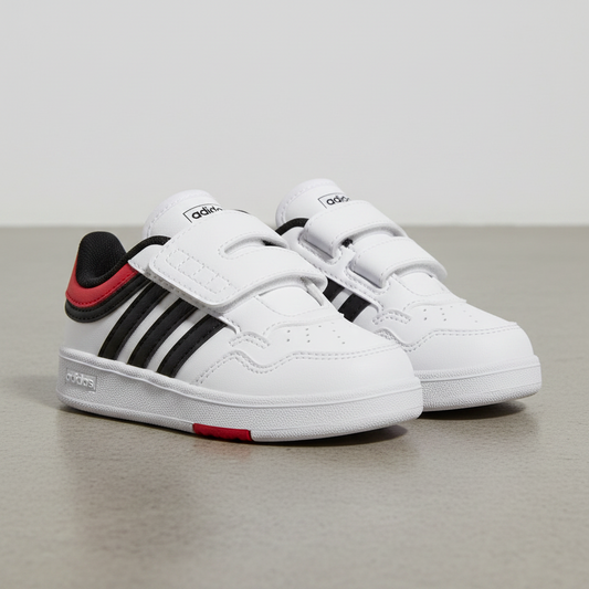 Tenis Adidas Hoops 4.0 CF IJQ7877  Blanco Negro Bebe