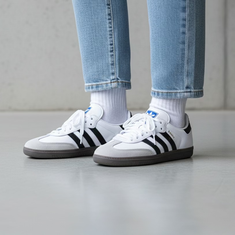 Tenis Adidas Samba OG Clasico Blanco Negro B75806 Unisex